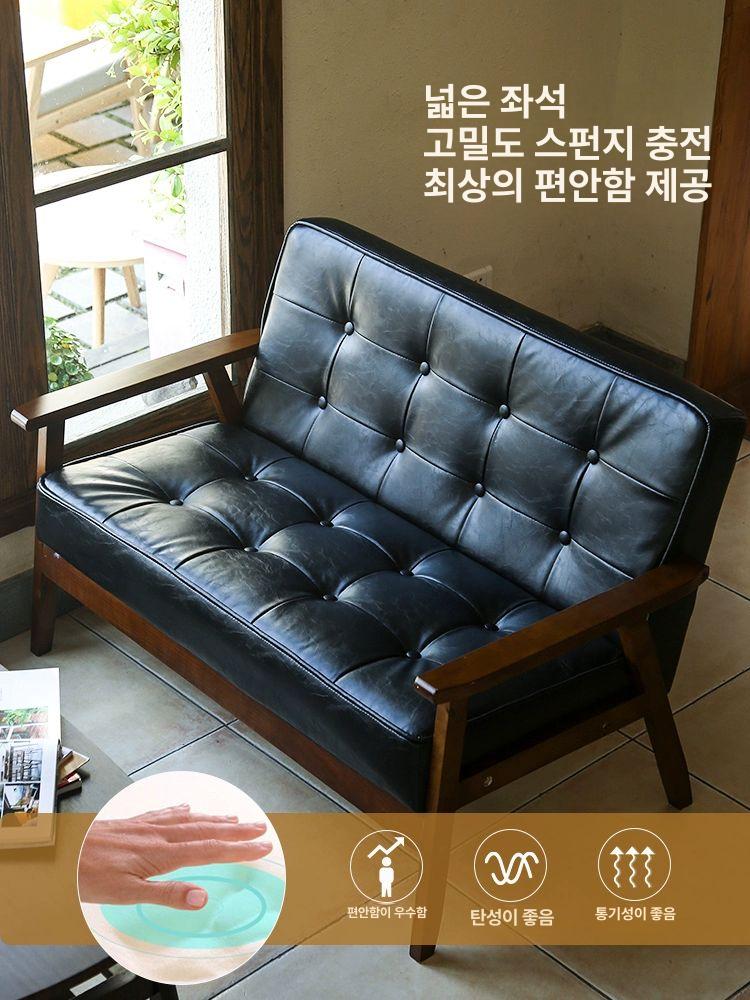휴식 빈백 3인 4인용 편안한 엠보싱 가죽 소파 매장용 쿠션 - 상세 이미지 2