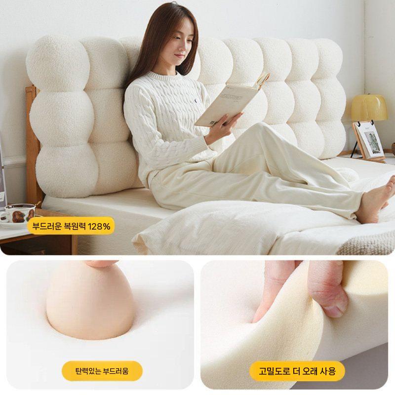 큰 베개 패브릭 침실 푹신한 커버 거실 헤드보드 쿠션 삼각형 대형 큰베개 빅쿠션 삼각 - 상세 이미지 4