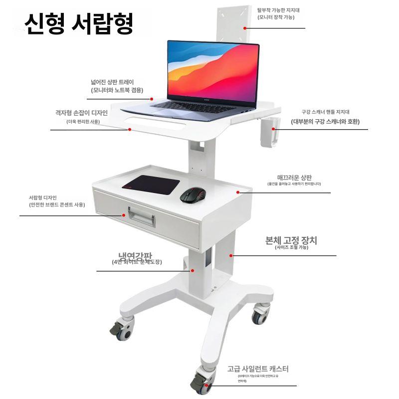 피부과 트롤리 메이크업 뷰티샵 피부관리샵 에스테틱 미용기기 바퀴달린 도구 보관함 - 상세 이미지 2