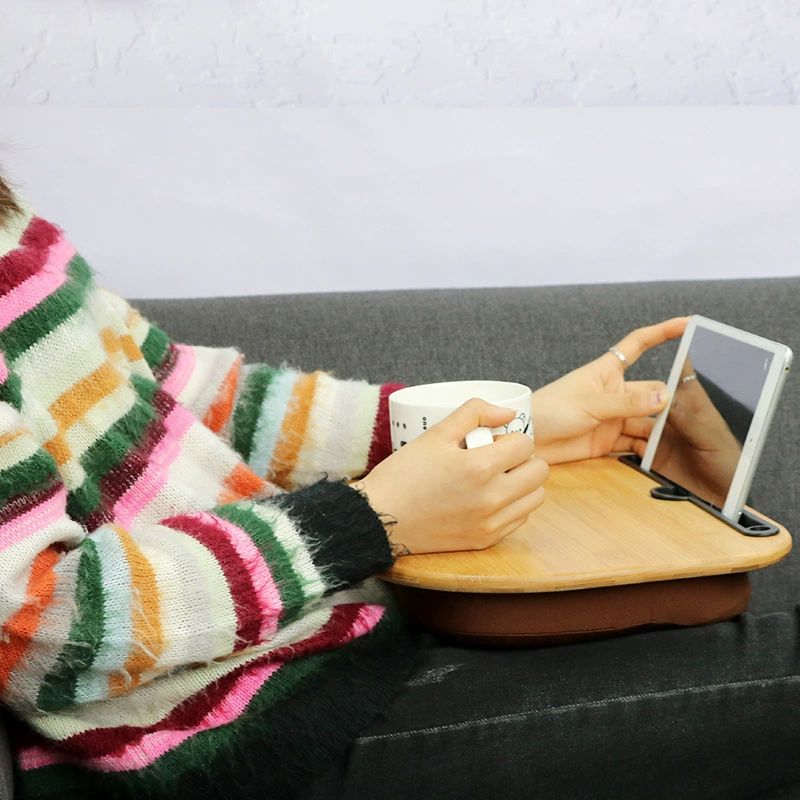 무릎 테이블 소파 태블릿 미용실 쇼파 베드트레이 받침대 독서대 북쿠션 사이드 접이식 - 상세 이미지 2