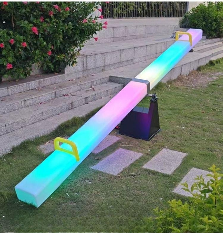 LED 발광시소 야외 카페 펜션 장식 놀이터 인테리어 태양광 소품 글램핑장 라운드 - 상품 이미지
