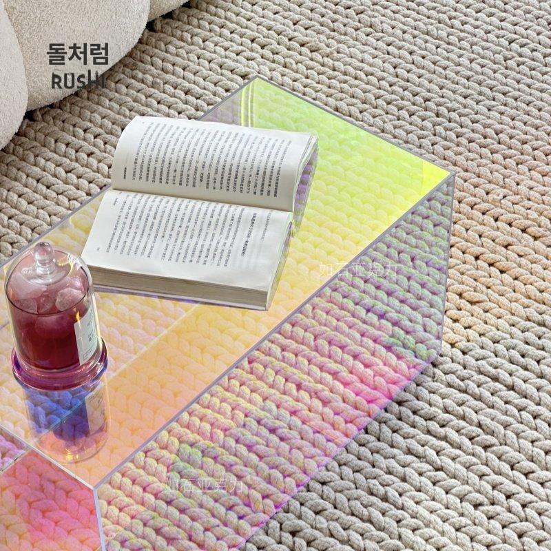 투명 아크릴 테이블 거실 인테리어 포인트 가구 전시 촬영 소품 진열장 - 상세 이미지 3