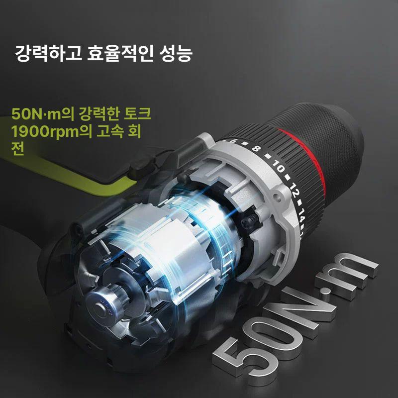 베어툴 공구 녹색 본체 배터리 저소음임팩드라이버 임팩트 드릴 나사체결작업 - 상세 이미지 4
