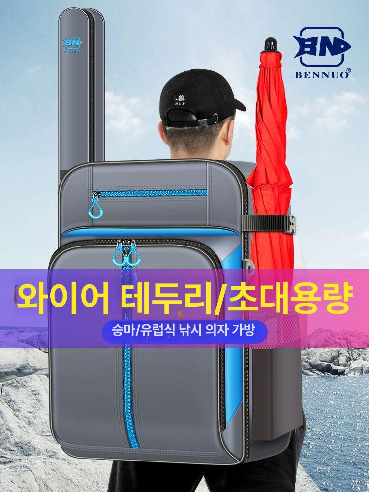 낚시백팩 방수 태클백 피싱 가방 낚시용품 수납 어깨 지게식 여행 캠핑 - 상세 이미지 2