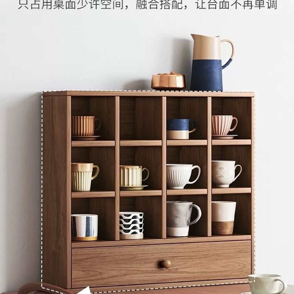 원목 진열장 컵보관 주방 카페 그릇장 엔틱 수납장 커피숍 식기장 미니 찬장 - 상세 이미지 4
