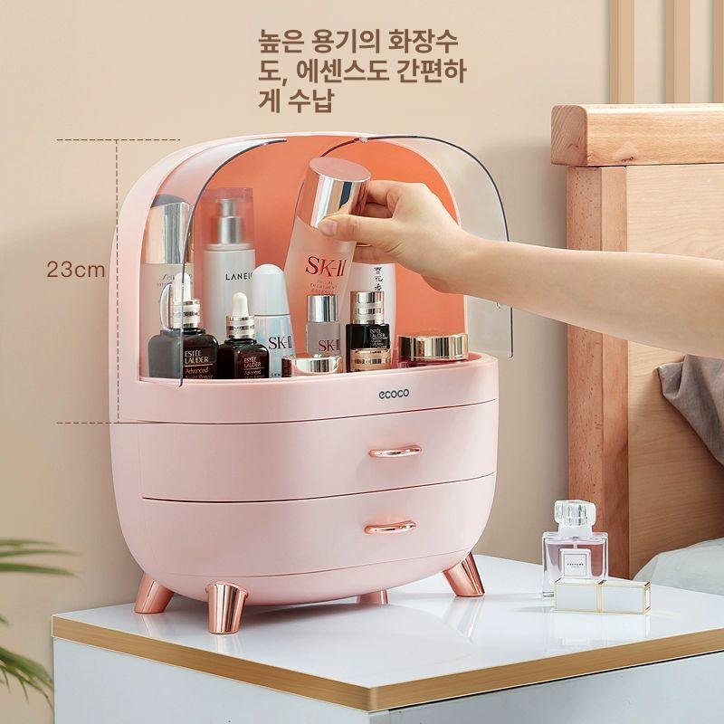 스킨케어 보관함 투명 메이크업 아크릴 립스틱 정리대 정리함 욕실 상자 손잡이 - 상세 이미지 2