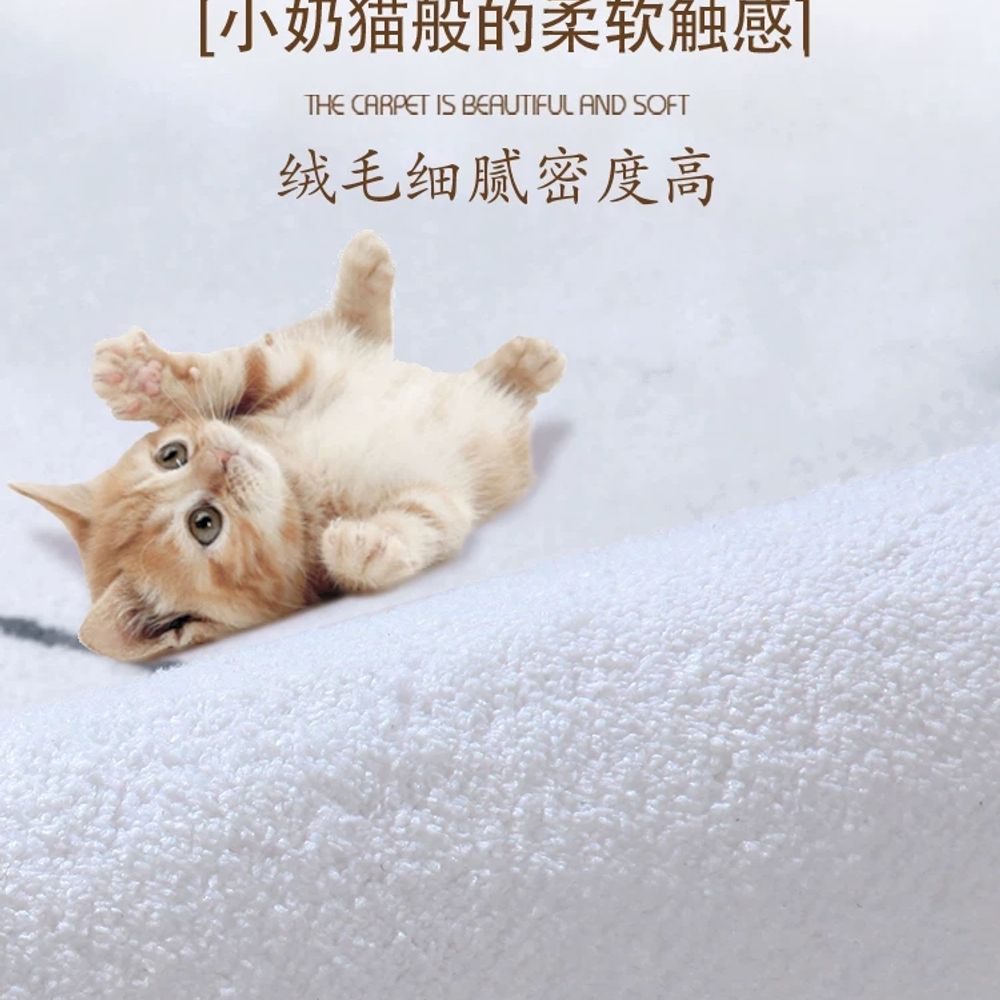 파스텔 카펫 핑크 롱파일 먼지프리 세미 화사한 여름용 침실 러그 - 상세 이미지 4