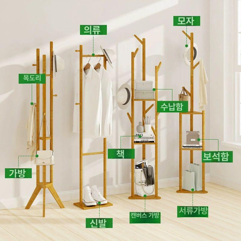 원룸 스탠드옷걸이 자취방 인테리어 공간활용 봉 수납형 바지걸이 틈새행거 폴행거 - 상세 이미지 5