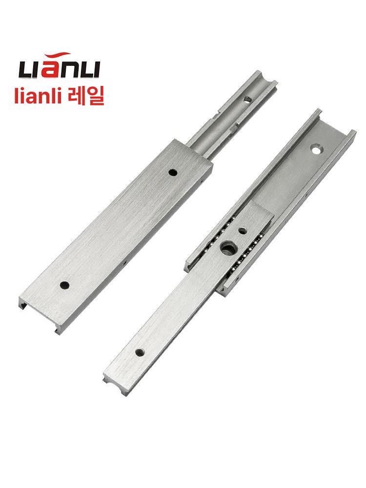 서랍 슬라이드 레일 3단 알루미늄 스틸 고강도 내구성 드레서 캐비닛 부품 - 상세 이미지 4