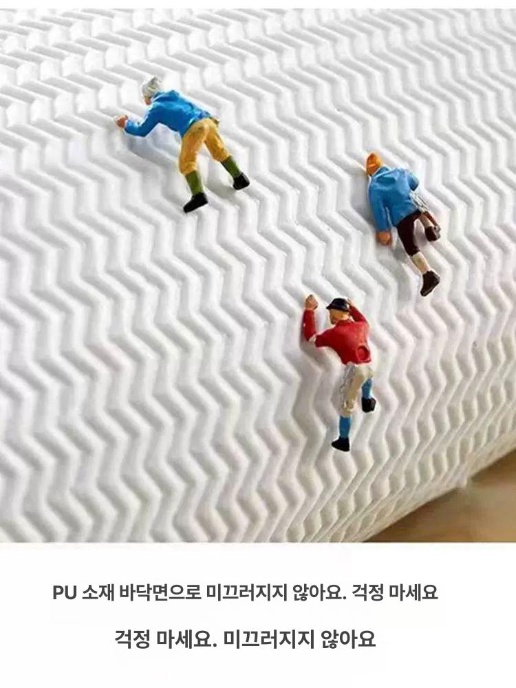 주방발매트 넓은 미끄럼방지 가죽감 부엌 바닥 방수 카페트 북유럽 인테리어 식당 발판 - 상세 이미지 5
