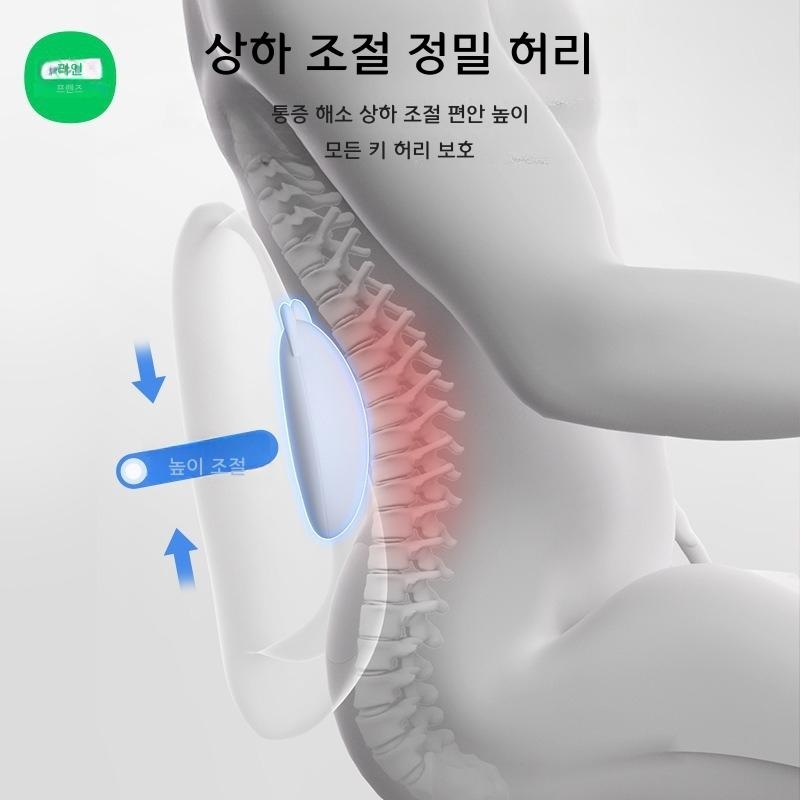 자동차 허리 쿠션 메모리폼 운전석 등받이 고도의 허리 지지 조절 가능 라이트 브라운 - 상세 이미지 3