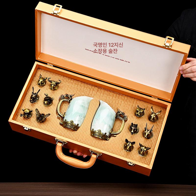 고급 고량주잔 선물세트 소주잔 바이주잔 중국술 술잔세트 사케잔 백주잔 전통 - 상세 이미지 3