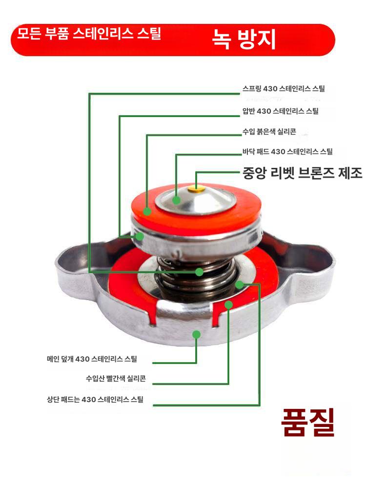 라디에이터 캡 뚜껑 라디에타 공용 대형차 승용차 라제다 부품 트럭 물탱크 - 상세 이미지 4