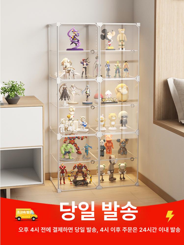 피규어 수납장 아크릴 투명 진열대 수집품 보관함 책장 모형 전시대 선반 - 상세 이미지 2