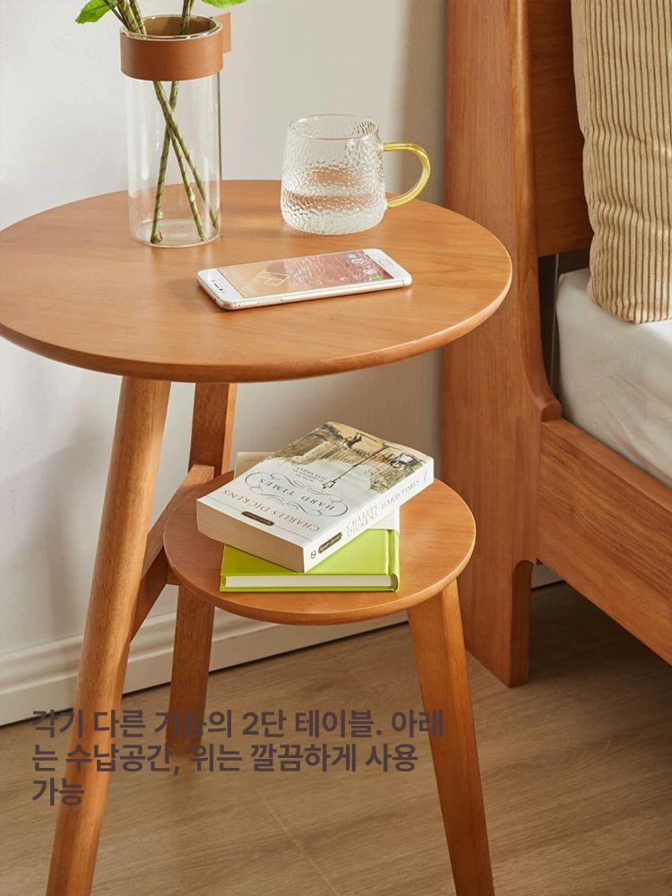 원목 선반 가습기 조명 보관대 북유럽 거치대 수납 - 상세 이미지 2