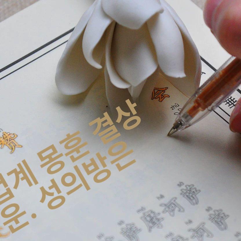 법화경 사경노트 불경 핵심 경전 불교 서예 카피북 사경책 금색 따라쓰기 부드러운 상품 이미지
