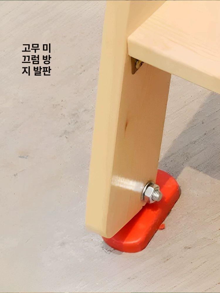 나무 이층침대 분리형 로프트 일자형 발판 수납 계단 다락방 기숙사 벙커베드 가구 - 상세 이미지 5