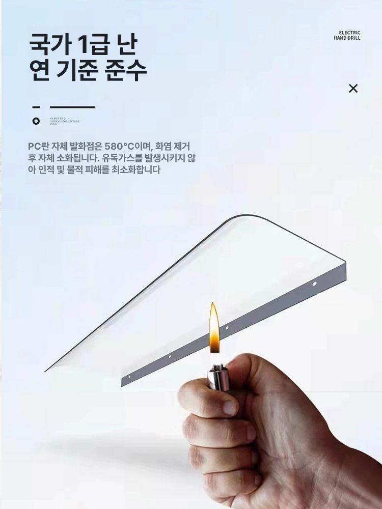 캐노피 투명가리개 방수 발코니 야외 차양막 투명 처마 방풍 가리개 창문 테라스 주택 현관 - 상세 이미지 5
