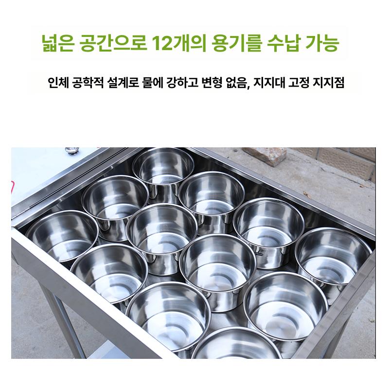 소스 운반카 슬라이딩 업소용 서빙카트 미닫이형 휠 브레이크바퀴 식당 조미료 - 상세 이미지 2