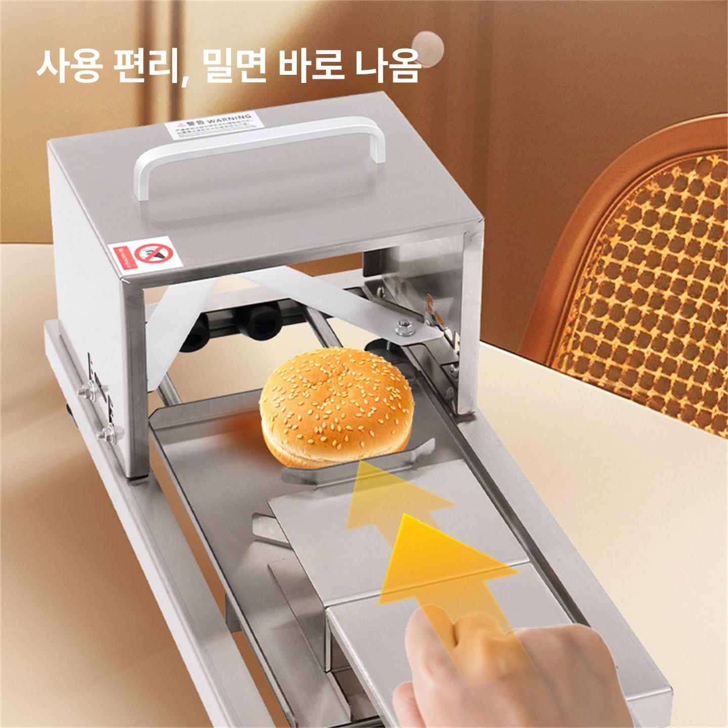 수동 슬라이서 베이커리 두께조절 주방용 식빵 크랭크 블레이드 커터기 업소용 도구 - 상세 이미지 3