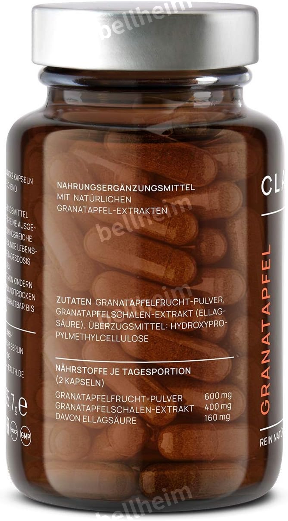 클라브 석류 콜라겐 엘라그산 폴리페놀 비건 캡슐 1000mg - 상세 이미지 5