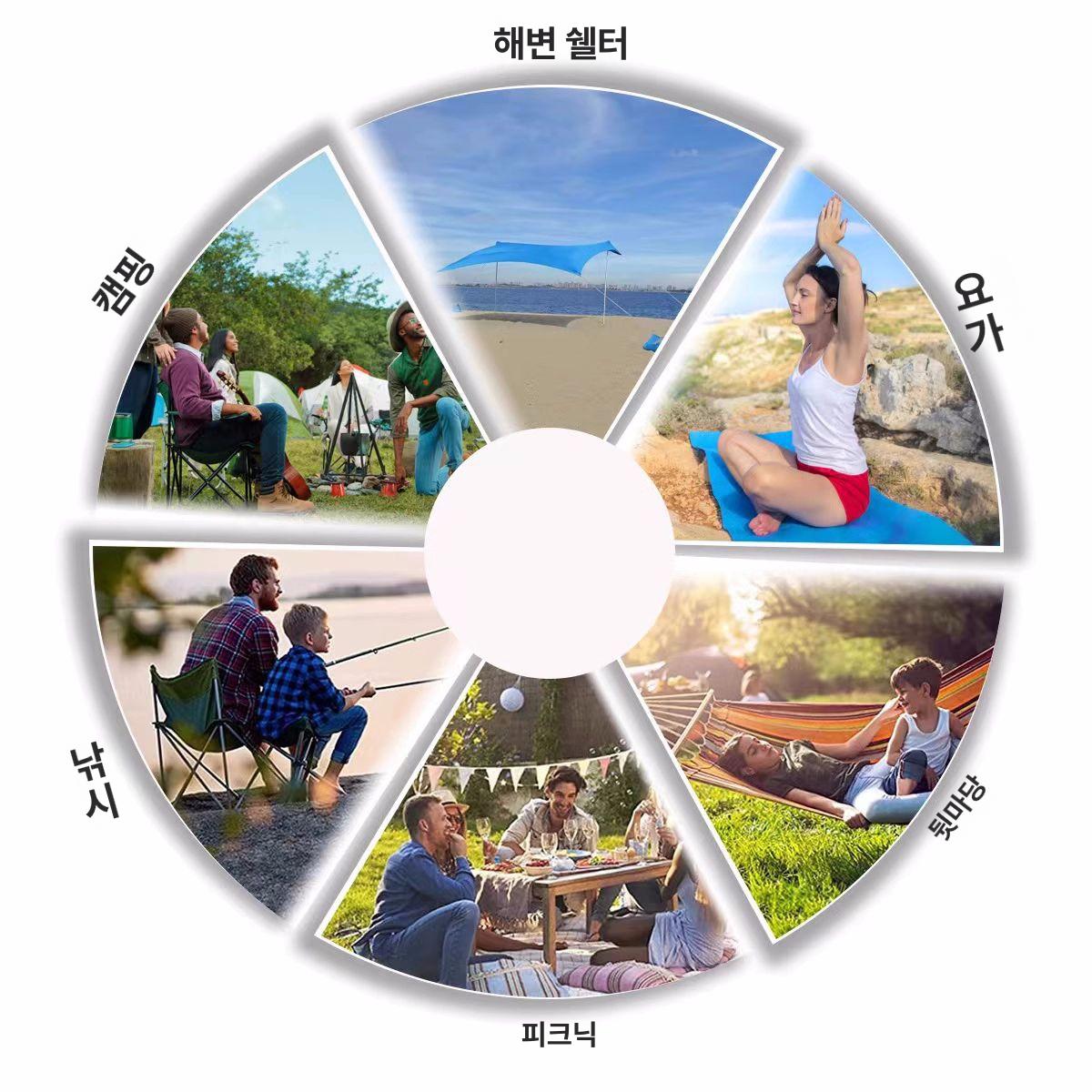 캠핑 원터치텐트 에어텐트 비치 대형텐트 사각 가족 차박 여름텐트 원터치방수텐트 - 상세 이미지 5