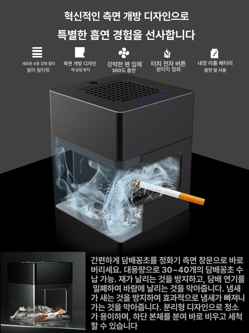 실내냄새 담배연기흡입기 공기청정 환기 담배냄새 제연기 가정용 사무실 담배연기제거 - 상세 이미지 4
