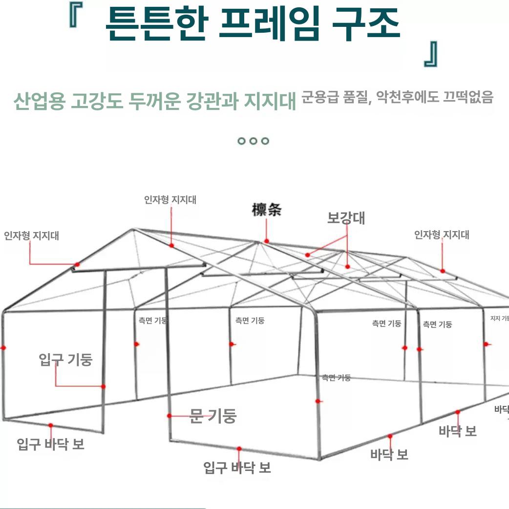 농막 비닐하우스 조립식온실 간이창고 조립식창고 가정용 텃밭 프레임 농업용 야외용 - 상세 이미지 4