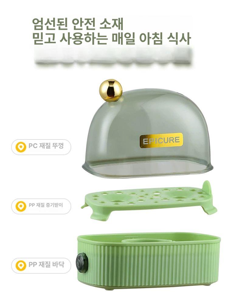 에그 계란반숙기 쿠커 미니 2구 원터치 만두 계란찜기 찜기 식품조리기 - 상세 이미지 5