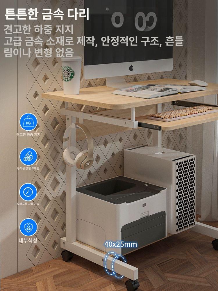 원룸 자취방 1인용 컴퓨터 책상 의자 세트 소형 선반 기숙사 미니 책상 - 상세 이미지 3