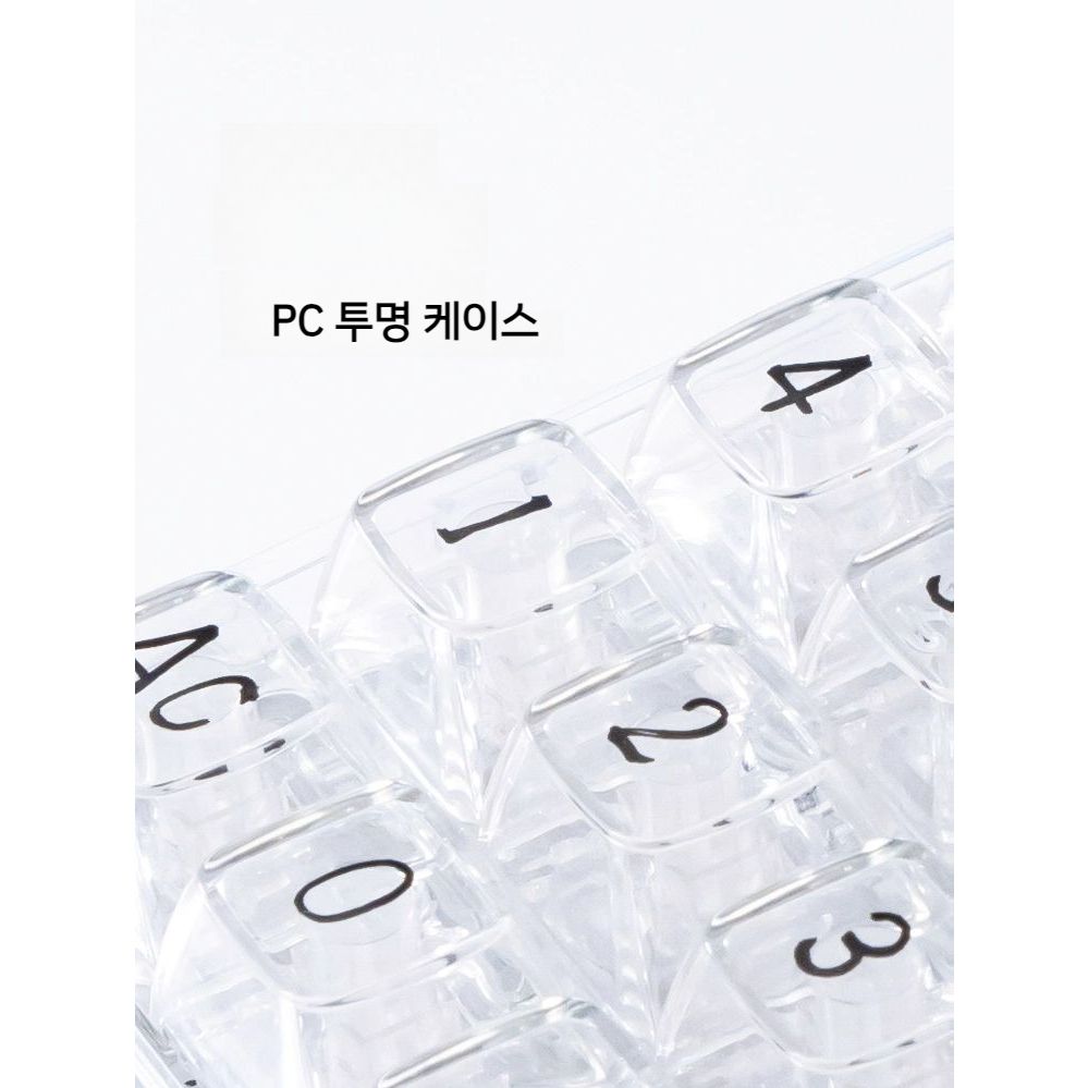투명 기계식 데스크계산기 휴대용 전자계산기 일반계산기 사무용 컬러계산기 사무용품 탁상용 - 상세 이미지 3