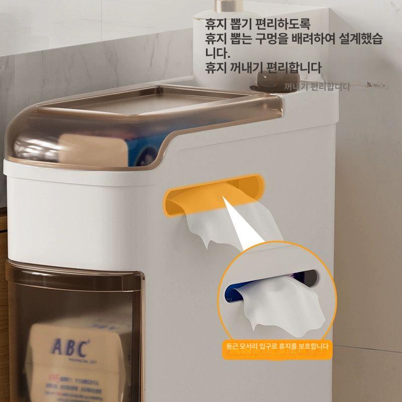 보관함 수납장 코너 캐비닛 정리함 좁은공간수납 폭좁은 욕실벽걸이선반 설치 활용 - 상세 이미지 5