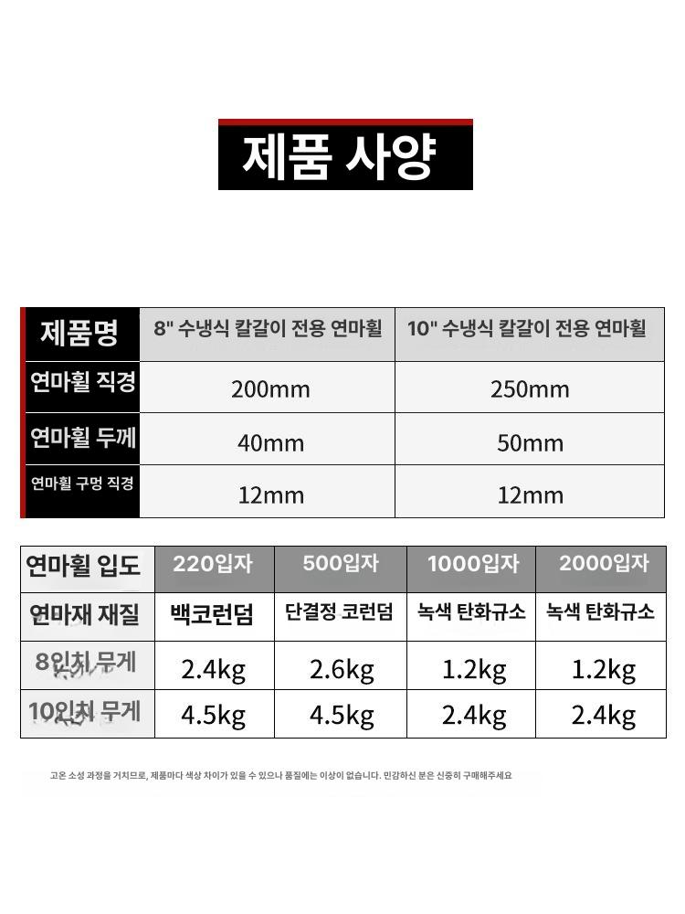 원형 그라인더 탁상용 숫돌 사포 칼갈이 벨트 광택 연마기 코런덤 연마휠 습식연삭기 - 상세 이미지 3