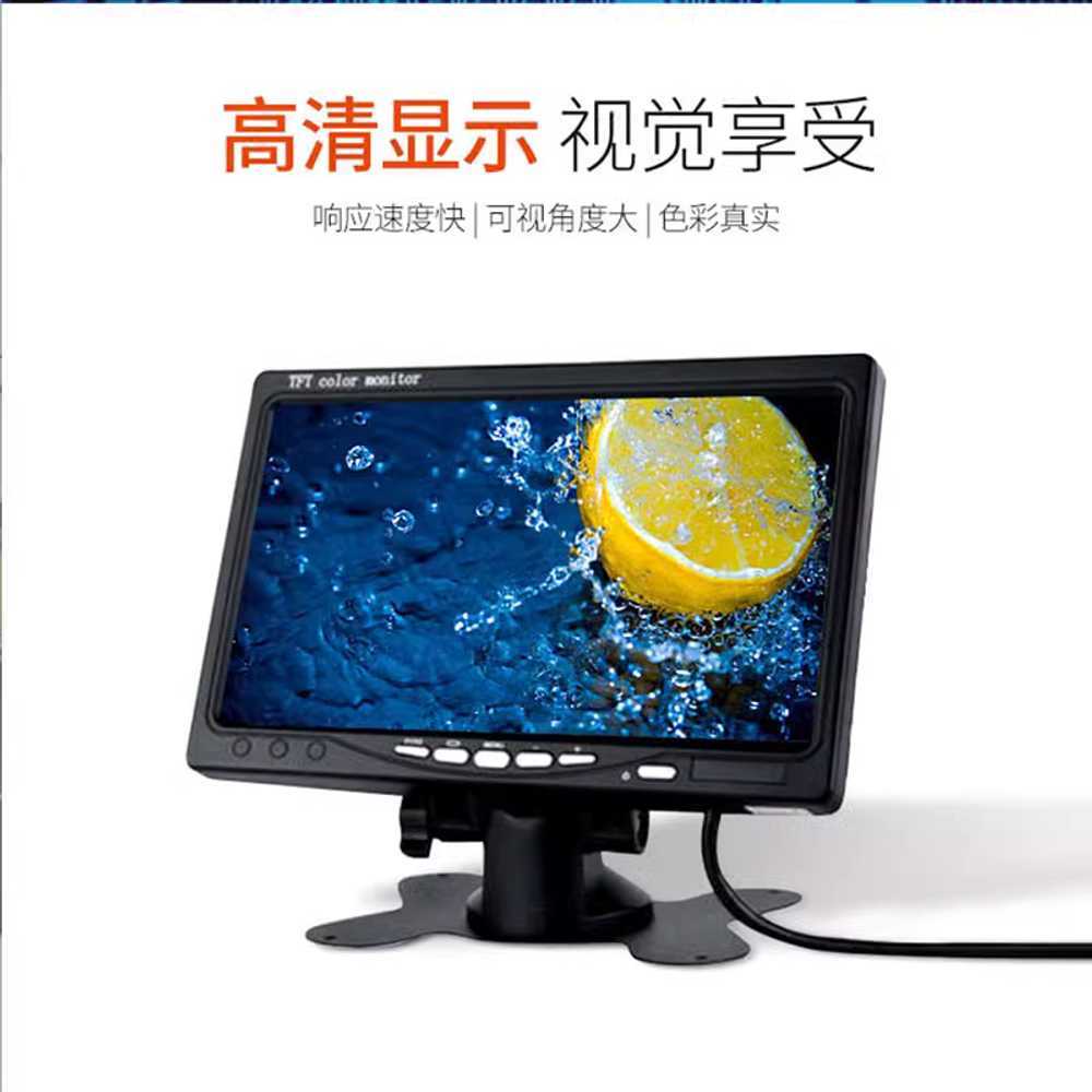 7인치 분할 모니터 lcd 비디오 스크린 화면 트럭 입력 무전원 채널 녹화 카메라 없음 이미지 6
