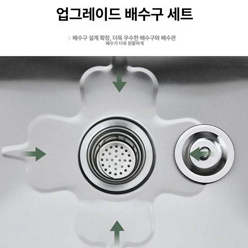 스테인리스 물걸레 청소 대걸레 밀대 세트 걸레통 개수대 물통 - 상세 이미지 3