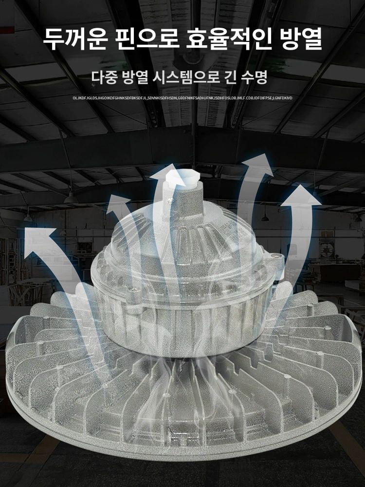 고효율 방폭등 산업용 주유소 야외 투광등 작업등 직선형 조명 현장 라이트 천장 - 상세 이미지 2