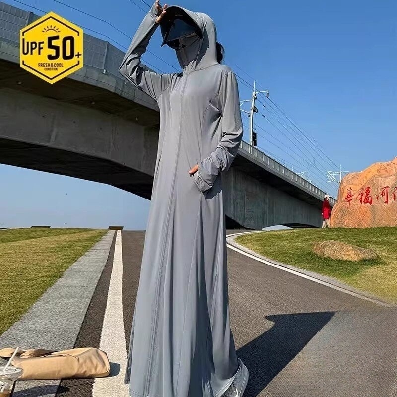 여성 롱 코트 자외선 차단 냉감 아우터 이미지 6
