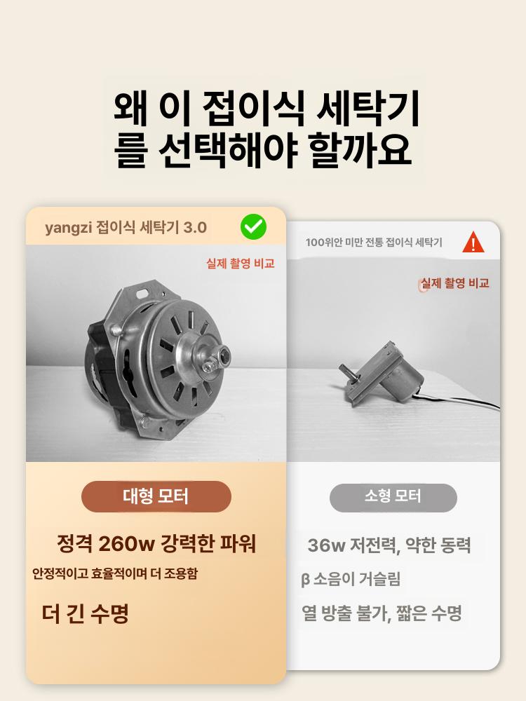 휴대용 미니 세탁기 기숙사 원룸 소형 탈수 세탁 출장 여행용 접이식 캠핑 속옷 빨래 - 상세 이미지 4