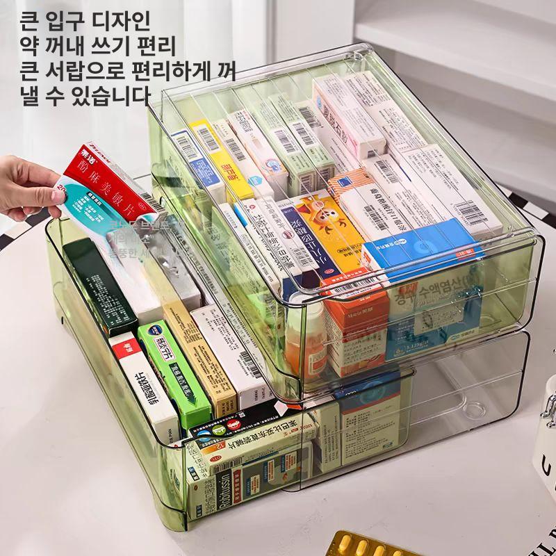 다층 보관함 플라스틱 케이스 화장품 서랍형 사무실 문구류 수납함 수납박스 약상자 - 상세 이미지 2