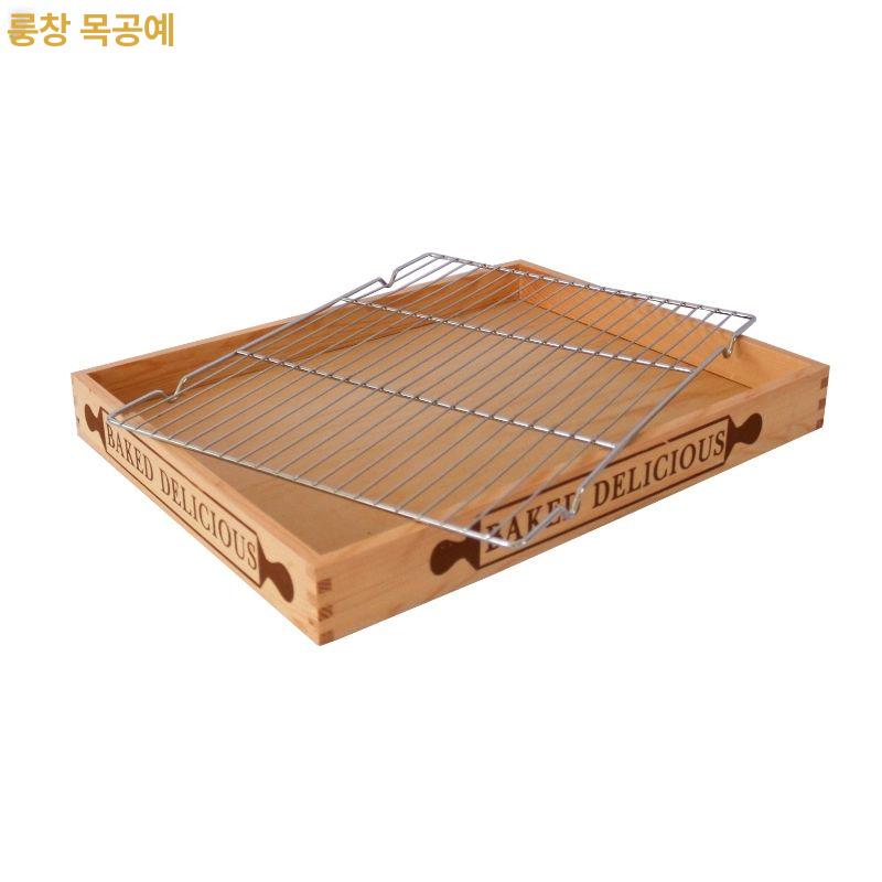 베이커리쟁반 우드쟁반 카페쟁반 원목트레이 서빙 빈티지 빵쟁반 빵진열 직사각 - 상세 이미지 4