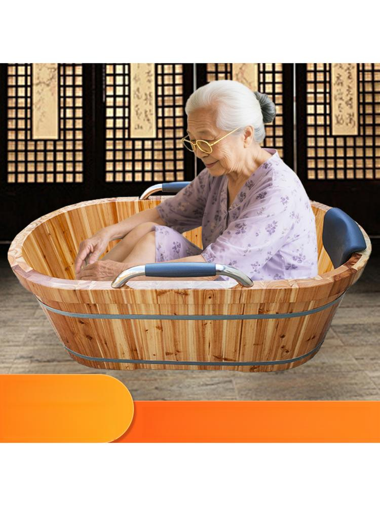 가정용 욕조 편백나무 반신욕기 이동식 노천탕 찜질방 목욕 편백나무욕조 대형 반신욕조 원룸 - 상세 이미지 3