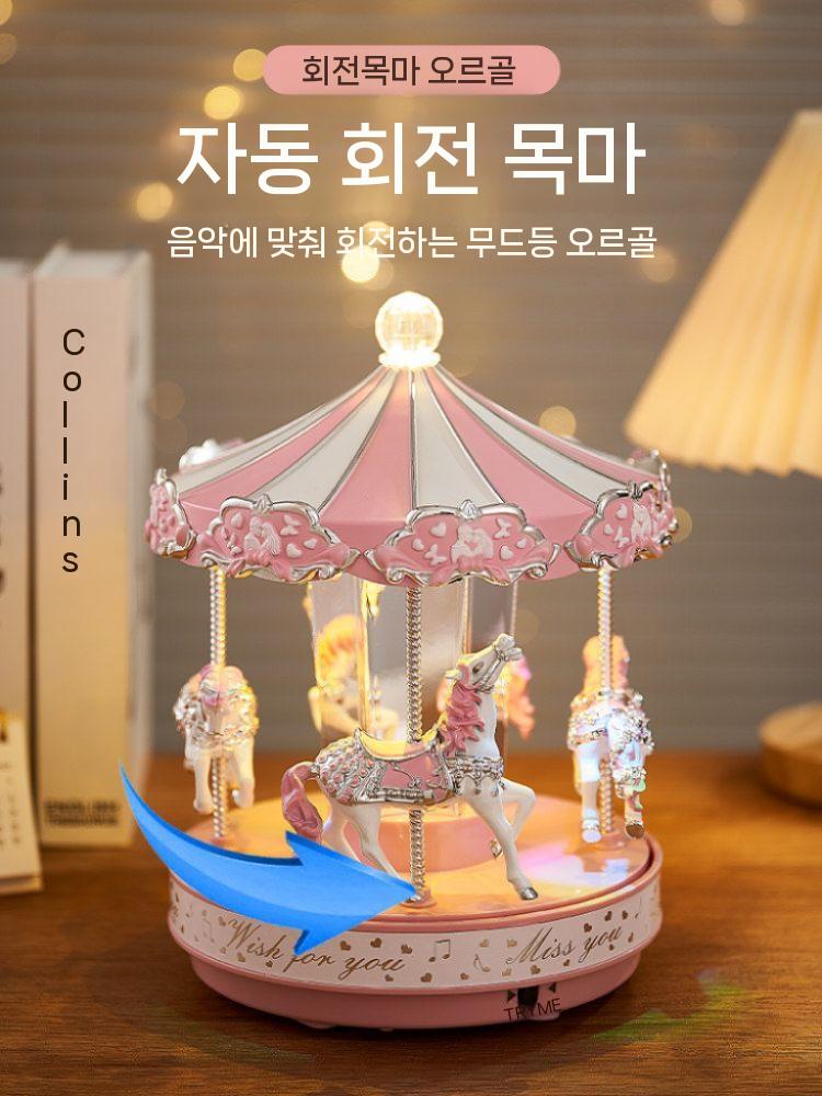 크리스마스 램프 무드등 엔틱 불멍 랜턴 소품 빈티지 감성 오르골 카페 거실 캠핑 조명 - 상세 이미지 4