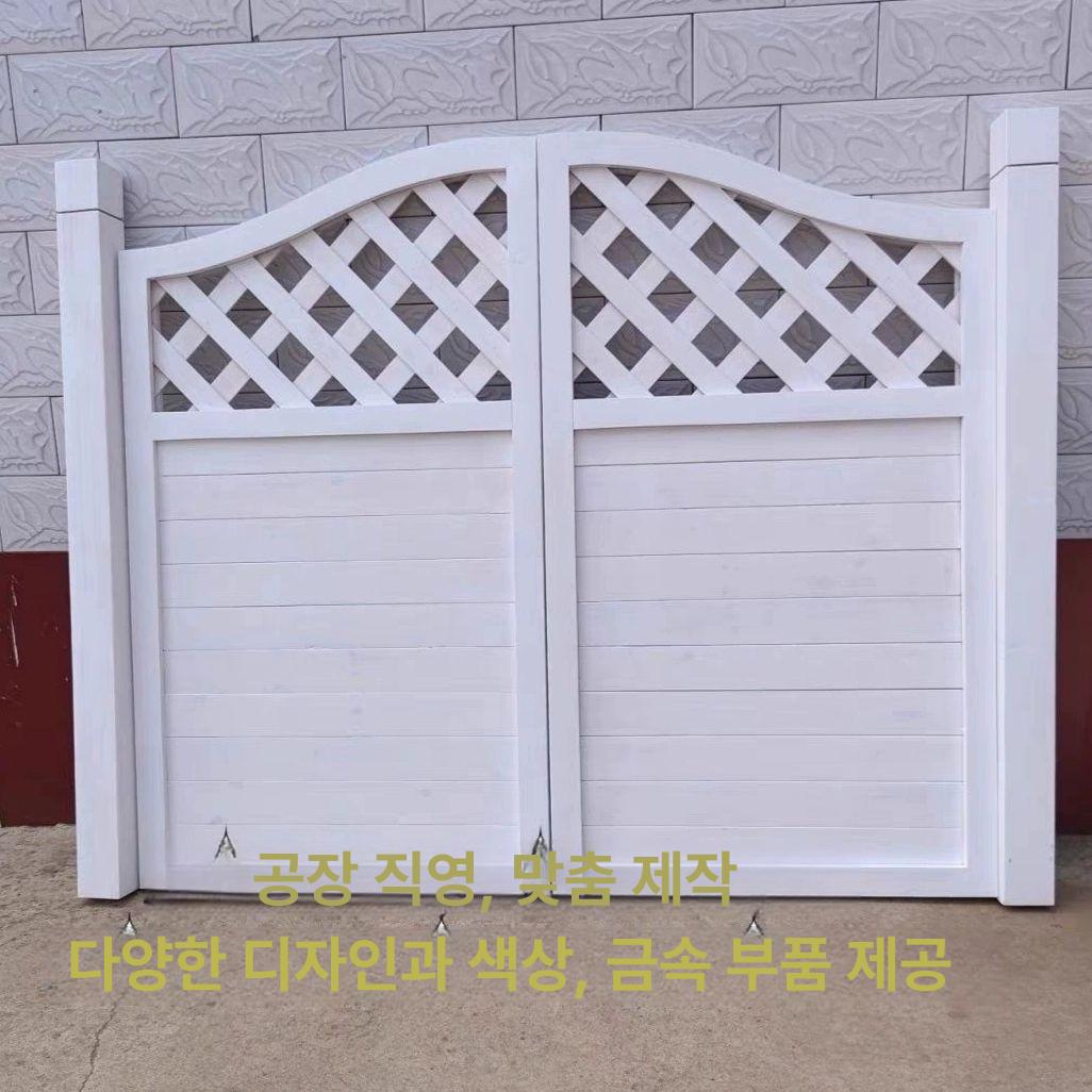야외 울타리 정원 쪽문 목재 휀스 펜션 개방형 마당 입구 출입문 높이 조절 - 상세 이미지 2