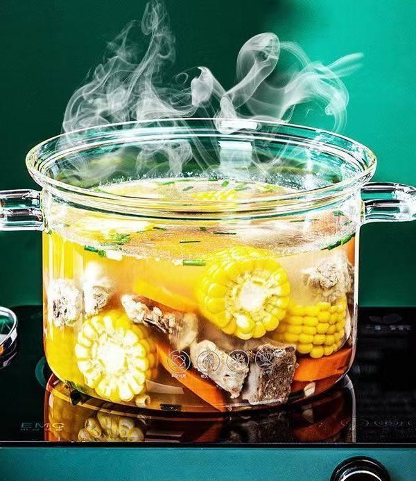 주방 유리냄비 전골 가스렌지용냄비 직화 인덕션냄비 겸용 내열유리 손잡이 뚜껑 - 상품 이미지