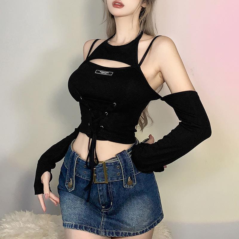 방송 오프숄더 블랙 소매 단체공연 댄스 재즈 라인 연핑크 가죽 줌바 라인댄스줌바댄스 짧은 - 상세 이미지 4