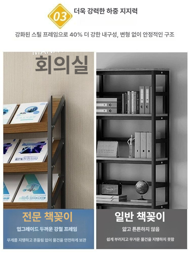카달로그 책꽂이 잡지 진열대 전시회 도서 선반 철재 전시대 스탠드 꽂이 팜플렛 잡지진열대 - 상세 이미지 4