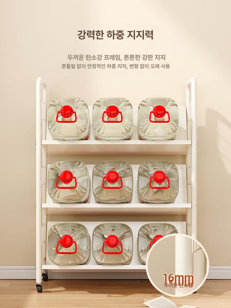 북카트 이동식책장 3단 정리함 책꽂이 트롤리 바퀴달린 간이 매장용 수레 보관 도서 - 상세 이미지 5
