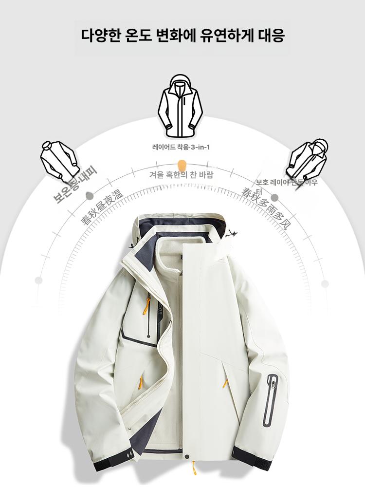 따뜻한 스키복 남성 자켓 바지 상하세트 스노우보드복 방풍 스포츠 보온 점퍼 성인용 - 상세 이미지 5