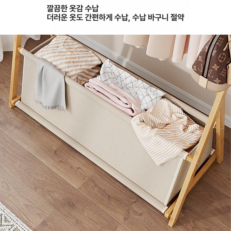 스탠딩옷걸이 행거 철제 이동식 침실 이동식행거 스탠드 코트 드레스룸 코너 선반 - 상세 이미지 3