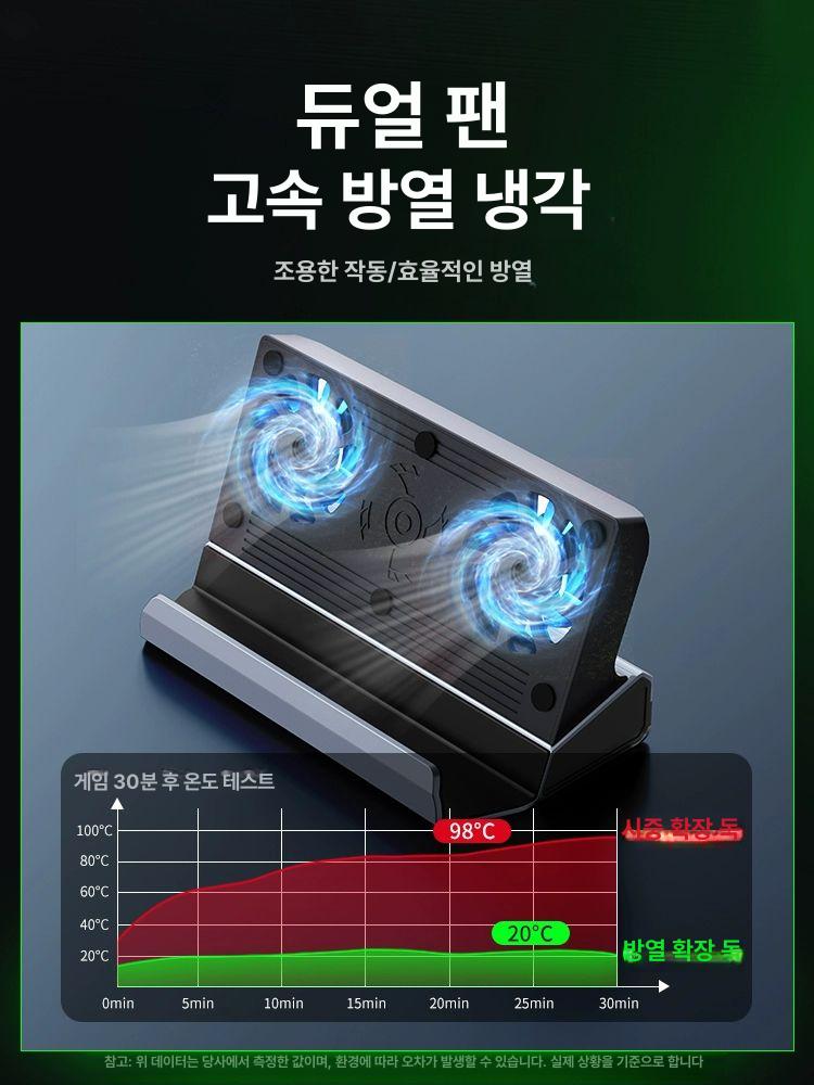 게이밍 허브 쿨링 독 멀티포트 어댑터 도킹스테이션 도크 확장 데이터 분배기 전송 - 상세 이미지 2